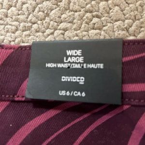 Divided Wavy Pattern Brown/Purple Pants